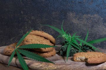 Chocolate chip cookies with marijuana. Space cookies. Heavenly taste.