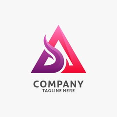 Abstract triangle logo design