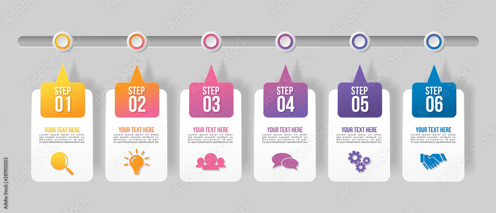 Poster vector infographic design template with options steps and marketing icons can be used for info graph