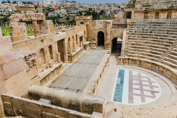 The ruins of Jerash in Jordan are the best preserved city of the early Greco-Roman era, it is the largest acropolis of East Asia.  The North Theatre