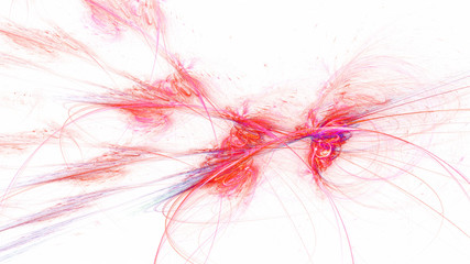 3D rendering abstract white fractal light background