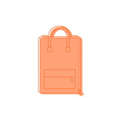 Backpack icon. Colorful back pack for school, travel, tourism and sport. Vector illustration, flat design