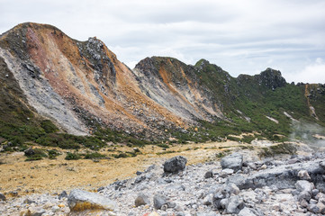 Fototapeta na wymiar The crater of volcano Sibayak