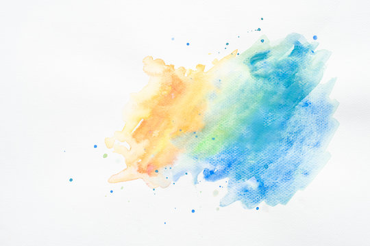 Beautiful  water colors background on white background