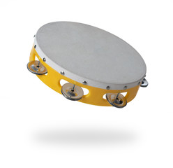 Tambourine isolated on a white background