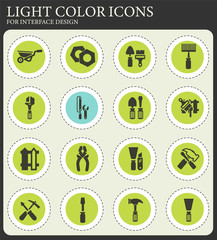 Work tools icons set