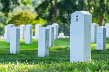 Grave stones in Arlington cemetery, Arlington, Virginia, USA.