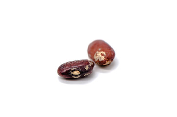 ugly red beans on a white background isolated