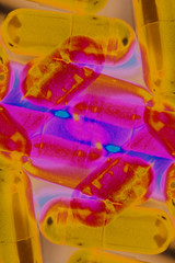 psychedelic Solarized multiple exposure of pills