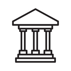 bank icon vector in simple style template