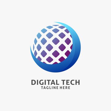 Digital tech logo design