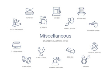 miscellaneous concept 14 outline icons