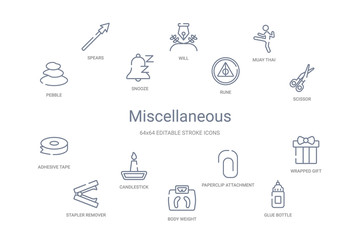 miscellaneous concept 14 outline icons