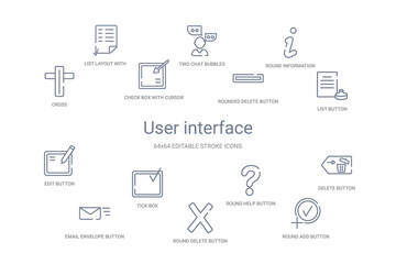 user interface concept 14 outline icons
