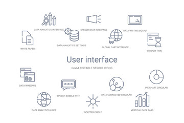 user interface concept 14 outline icons