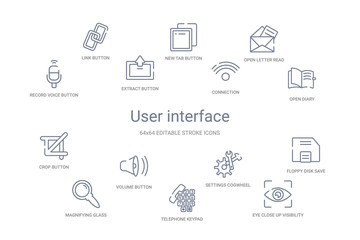user interface concept 14 outline icons