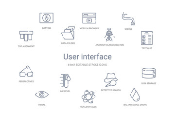 user interface concept 14 outline icons