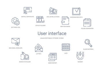user interface concept 14 outline icons