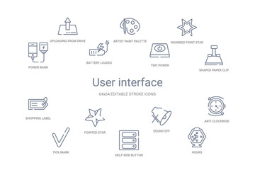 user interface concept 14 outline icons