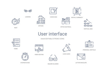 user interface concept 14 outline icons