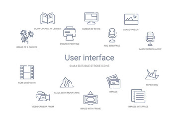 user interface concept 14 outline icons