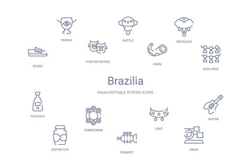 brazilia concept 14 outline icons