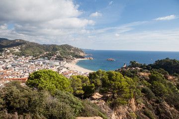 Fototapeta na wymiar Coast of Tossa be Mar, Spain, in the Summer