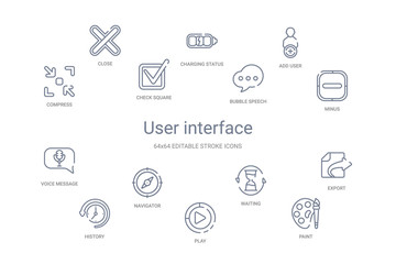 user interface concept 14 outline icons