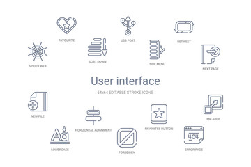 user interface concept 14 outline icons