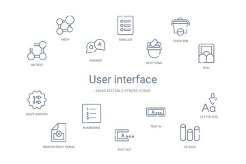 user interface concept 14 outline icons