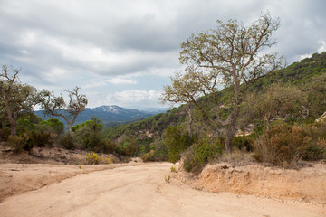 Fototapeta na wymiar Road among the mountains in Spain