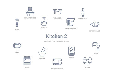 kitchen 2 concept 14 outline icons
