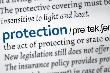 protection definition word. Zoom on the meaning
