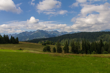 Fototapeta na wymiar Rural landscape near Tatra Mountains in Poland