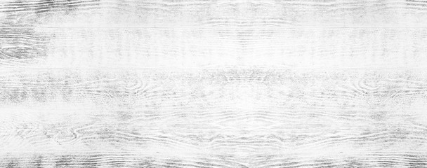 White rustic wooden texture background. Panoramic backdrop