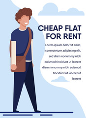 Cheap Flat for Rent Advertisement for Students