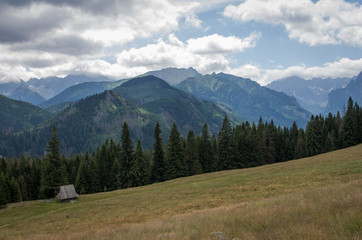 Beautiful landscape on Rusinowa Glade. Tatra mountains.