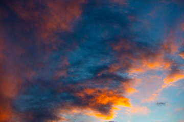 dramatic sunset sky