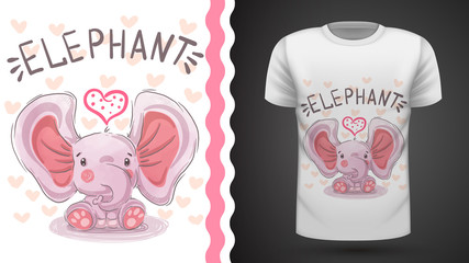 Teddy elephant - idea for print t-shirt