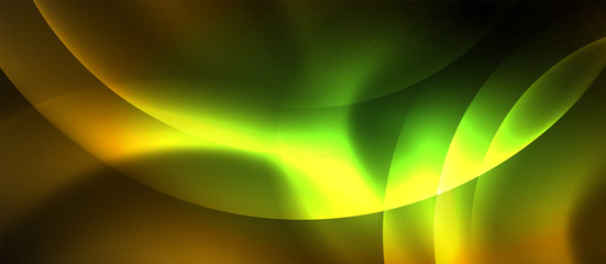 Shiny neon circles abstract background