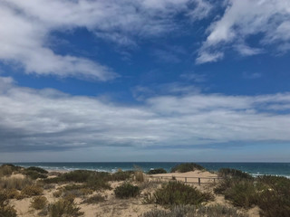 golden sand beach and crystal clear sea water algarve portugal