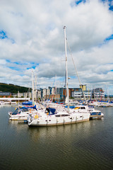 Fototapeta na wymiar Swansea Docks. Glamorgan Wales UK.