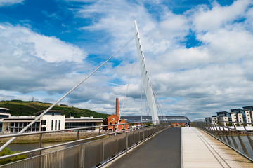 Fototapeta premium Swansea Docks. Glamorgan Wales UK.