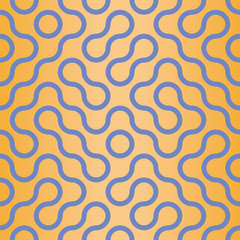 Vector abstract Truchet wavy style seamless pattern repeat