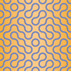 Vector abstract Truchet wavy style seamless pattern repeat