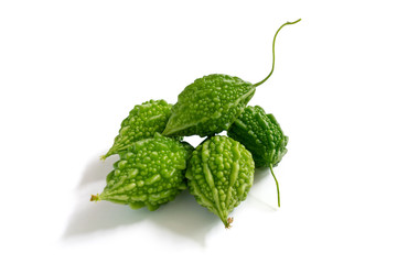 Bitter gourd isolated on white background