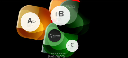 Info graphics circles background. Success icon symbol. Vector info graphic design. Creative vector element. Decoration element