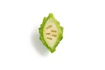 Bitter gourd isolated on white background