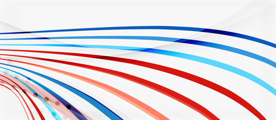Fototapeta premium Trendy color stripes lines wave, great design for any purposes. Vector line pattern. Vector geometric background