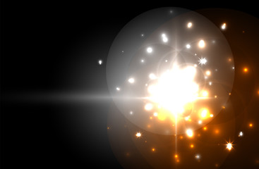 Glowing neon light. Holiday decoration.